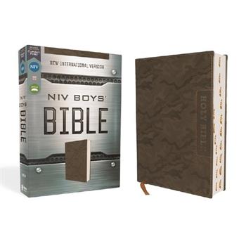 Niv, Boys’ Bible, Leathersoft, Brown Camo, Thumb Indexed Tabs, Comfort Print