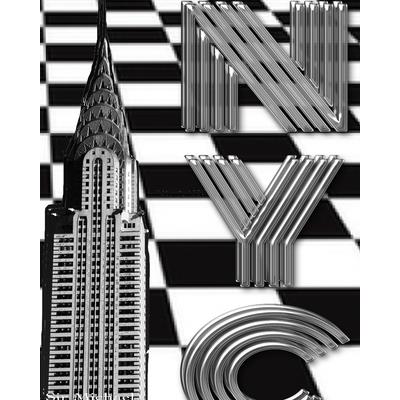 checker board New York City Chrysler Building creative drawing journal