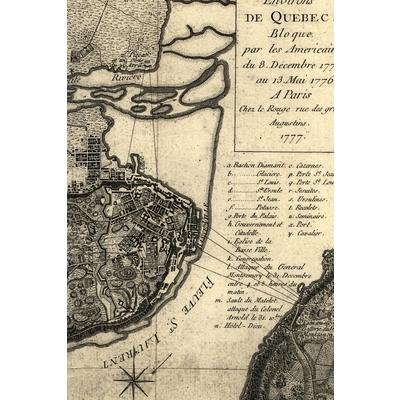 1777 Map of Quebec - A Poetose Notebook / Journal / Diary (50 pages/25 sheets)