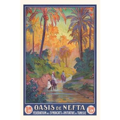 Vintage Journal Nefta Oasis, Tunisia, Travel Poster