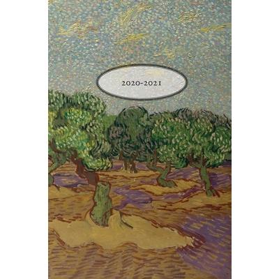 July 2020-July 2021 Academic Year Weekly and Monthly Planner Full of Inspirational Quotes With a Cover Featuring 1889 Olive Tree Oil Painting by Vincent van Gogh, Perfect Bound Like a 5.25 x 8 Book