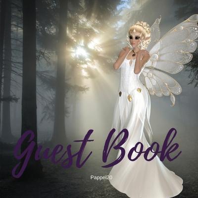 Premium Guest Book - White Fairy Themed for any occasions - 80 Premium color pages- 8.5 x8.5 Inches