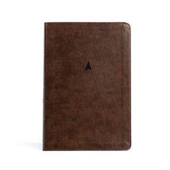 CSB Personal Size Giant Print Bible, Brown Leathertouch