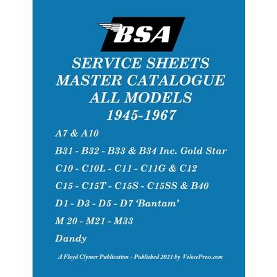 BSA 'Service Sheets' Master Catalogue for All Models 1945 to 1967 | 拾書所