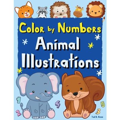 Color by Numbers Animal Illustrations