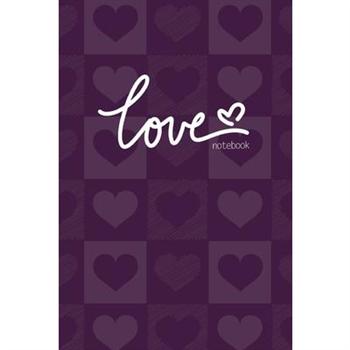 Love Notebook, Blank Write-in Journal, Dotted Lines, Wide Ruled, Medium (A5) 6 x 9 In (Pur