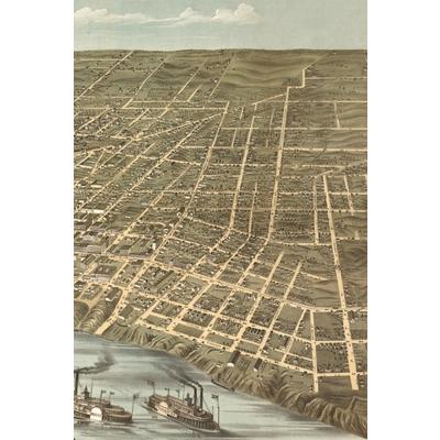 Memphis, Tennessee Vintage Map Field Journal Notebook, 50 pages/25 sheets, 4x6