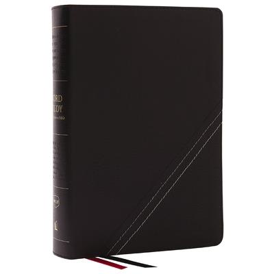 Nkjv, Word Study Reference Bible, Bonded Leather, Black, Red Letter, Thumb Indexed, Comfort Print
