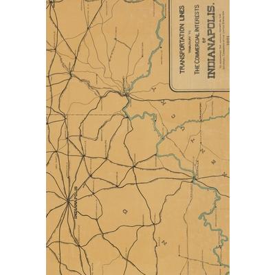Indianapolis, Indiana Vintage Map Field Journal Notebook, 50 pages/25 sheets, 4x6