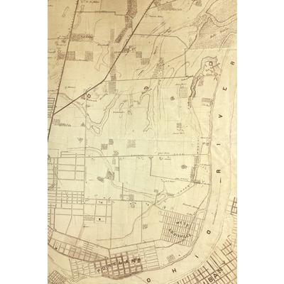 Louisville, Kentucky Vintage Map Field Journal Notebook, 50 pages/25 sheets, 4x6