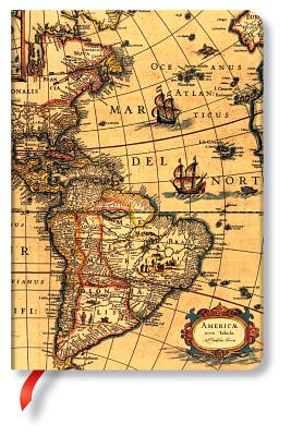 Western Hemisphere Hardcover Journals MIDI 176 Pg Lined Early Cartography | 拾書所