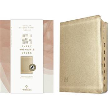 NLT Every Woman’s Bible (Leatherlike, Soft Gold, Indexed, Red Letter, Filament Enabled)