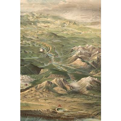 Yellowstone National Park Vintage Map Field Journal Notebook, 50 pages/25 sheets, 4x6