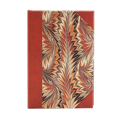 Paperblanks Borsa In Tela Rubedo - Ispirata A Cockerell Marbled Paper, Rossa, 38x38x9 Cm Con Tasca Interna - 2