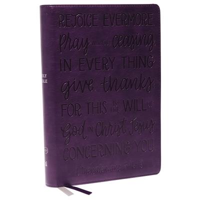 Kjv, Large Print Center-Column Reference Bible, Verse Art Cover Collection, Leathersoft, Purple, Red Letter, Comfort Print
