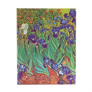Paperblanks 2024-2025 Weekly Planner Van Gogh Irises Van Gogh Irises 18-Month Ultra Vertical Elastic Band 208 Pg 80 GSM