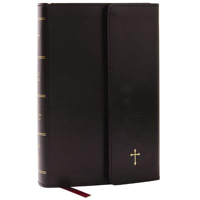 Nkjv, Compact Paragraph-Style Reference Bible, Leatherflex, Black, Red Letter, Comfort Print