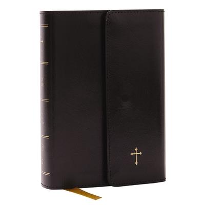 KJV Holy Bible, Compact Reference Bible, Leatherflex, Black with Flap, 43,000 Cross-References, Red Letter, Comfort Print