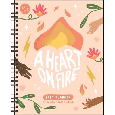 A Heart on Fire 12-Month 2024 Monthly/Weekly Planner Calendar