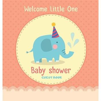 Welcome Little One Baby Shower Guest BookCute Elephant Baby Boy, Sign in Book Advice for P
