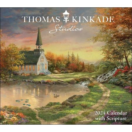 Thomas Kinkade Studios 2024 Deluxe Wall Calendar with Scripture | 拾書所