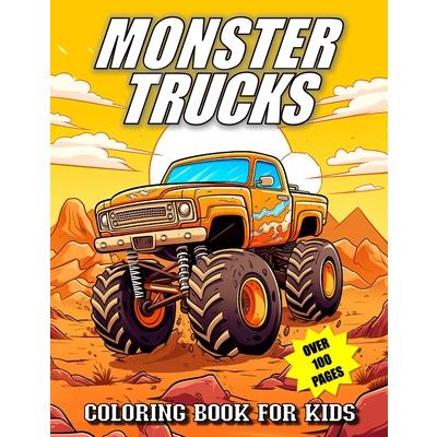 Monster Trucks Coloring Book For Kids