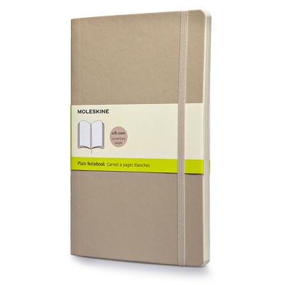 Moleskine Classic Colored Notebook, Large, Plain, Khaki Beige