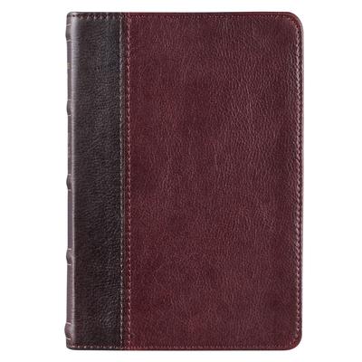 KJV Compact Bible Two-Tone Brown/Brandy Full Grain Leather
