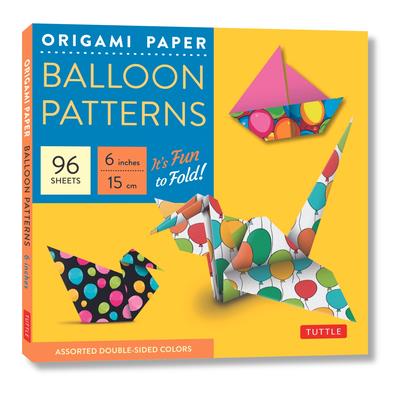 Origami Paper Balloon Patterns 96 Sheets 6" (15 CM) | 拾書所