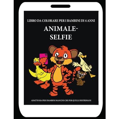 Libro da colorare per i bambini di 4 anni (Animale - Selfie)