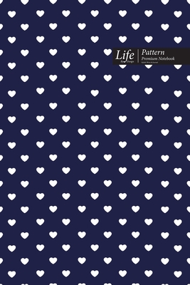 Hearts Pattern Composition Notebook， Dotted Lines， Wide Ruled Medium Size 6 x 9 Inch （A5），
