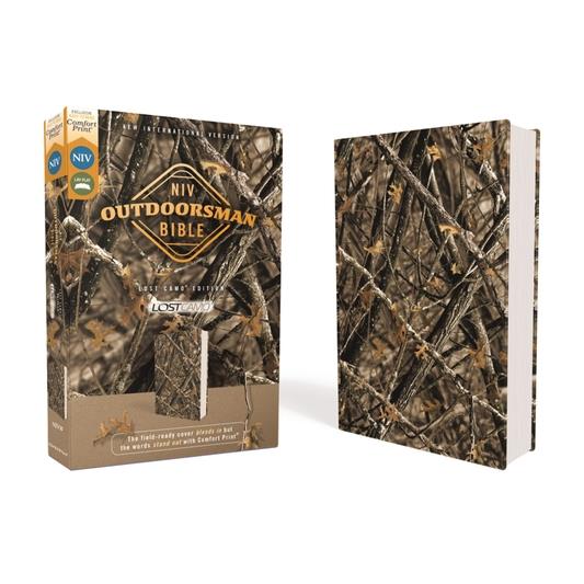 Niv, Outdoorsman Bible, Lost Camo Edition, Leathersoft, Red Letter Edition, Comfort Print