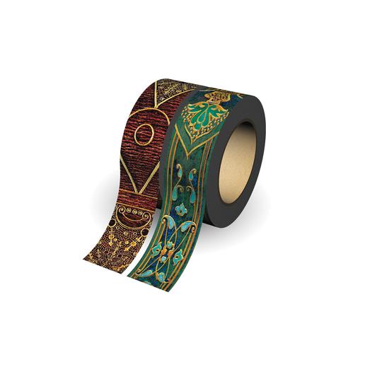 Paperblanks First Folio/Turquoise Chronicles Pack of 2 Rolls of Washi Tape | 拾書所