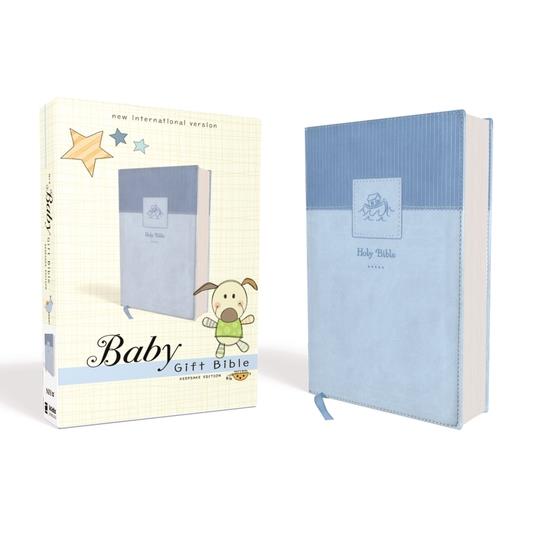 Niv, Baby Gift Bible, Holy Bible, Leathersoft, Blue, Red Letter, Comfort Print