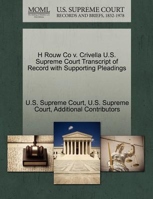 H Rouw Co V. Crivella U.S. Supreme Court Transcript of Record with Supporting Pleadings