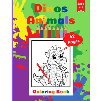 Dinos Animals Coloring Book for Kids