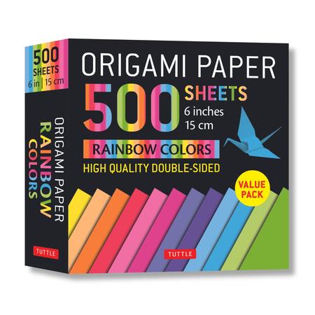 Origami Paper 500 Sheets Rainbow Colors 6 (15 CM) | 拾書所