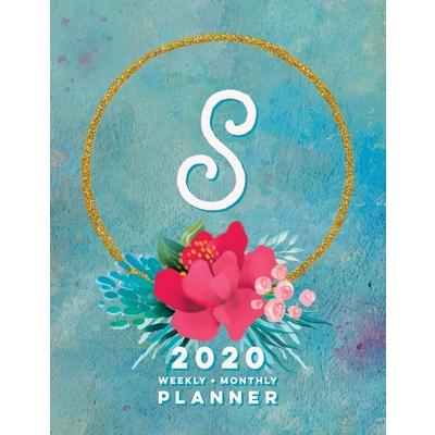 S2020 Weekly ＋ Monthly Planner: Monogram Letter S Jan 2020 to Dec 2020 Weekly Planner with