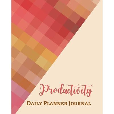 Productivity Daily Planner Journal - Pastel Rose Wine Gold Pink - Abstract Contemporary Modern Geometric Design - Art