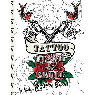 Tattoo Flash and Skull Coloring Book | 拾書所