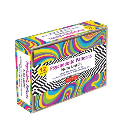 Psychedelic Patterns Note Cards - 12 Cards