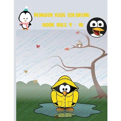 Penguin Kids Coloring Book Ages 4 - 10