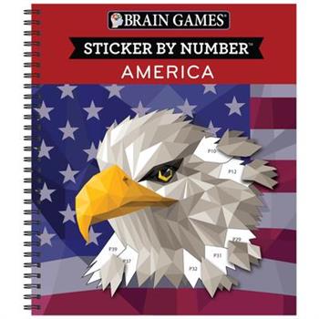 Brain Games - Sticker by Number: America (Geometric Stickers)