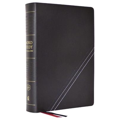 Kjv, Word Study Reference Bible, Bonded Leather, Black, Red Letter, Thumb Indexed, Comfort Print