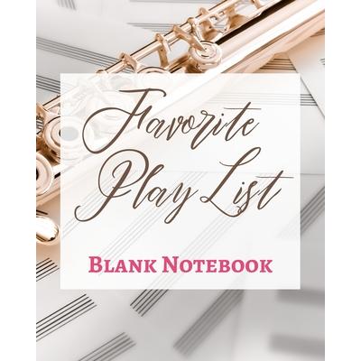 Favorite Play List - Blank Notebook - Write It Down - Pastel Rose Gold Brown - Abstract Modern Contemporary Unique