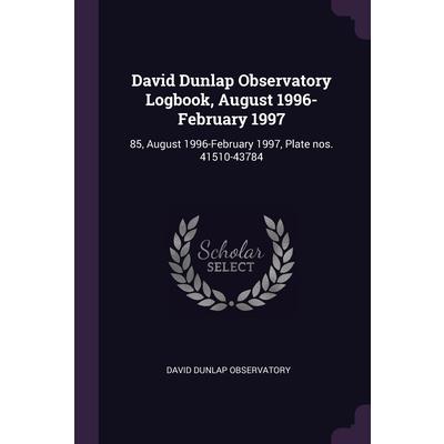 David Dunlap Observatory Logbook, August 1996-February 1997