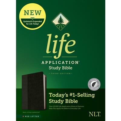 NLT Life Application Study Bible, Third Edition (Red Letter, Leatherlike, Black/Onyx, Indexed)
