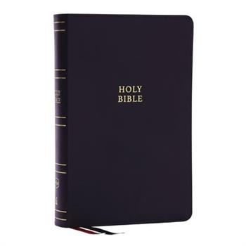 Nkjv, Single-Column Reference Bible, Verse-By-Verse, Black Bonded Leather, Red Letter, Comfort Print