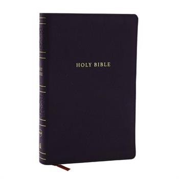 NKJV Personal Size Large Print Bible with 43,000 Cross References, Black Leathersoft, Red Letter, Comfort Print