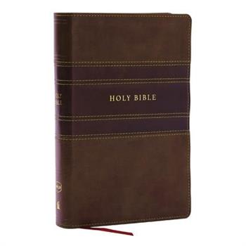 NKJV Personal Size Large Print Bible with 43,000 Cross References, Brown Leathersoft, Red Letter, Comfort Print